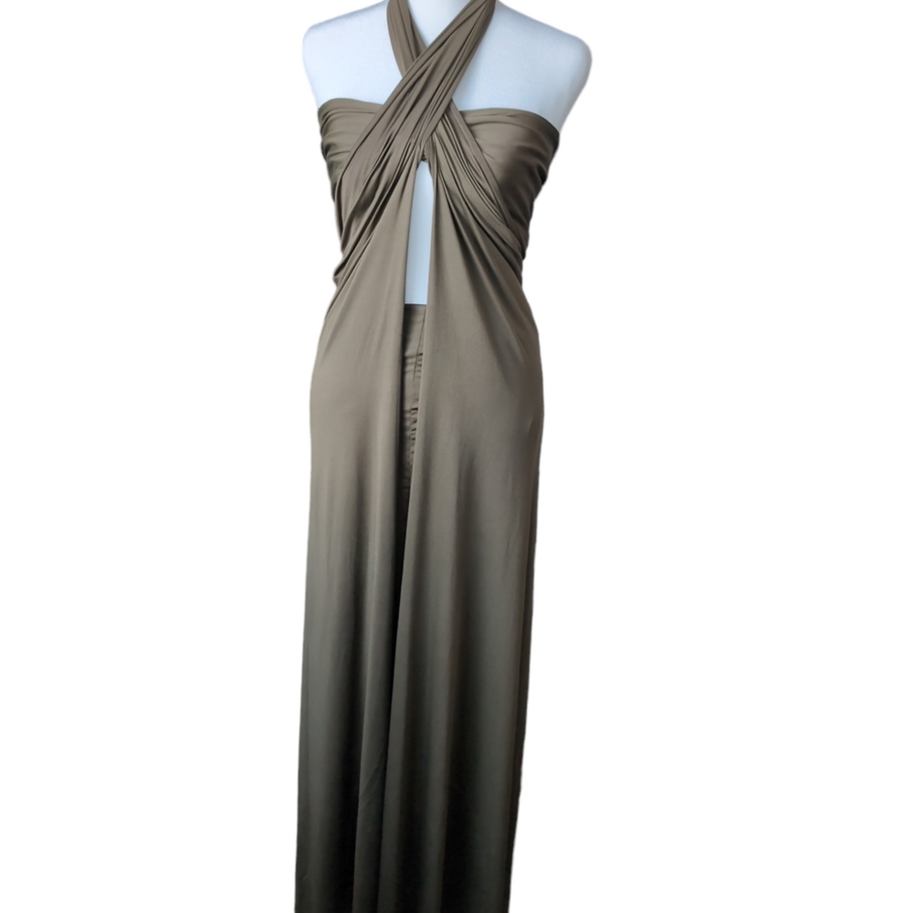 Amazon Olive Pant Wrap and Bandeau Set
